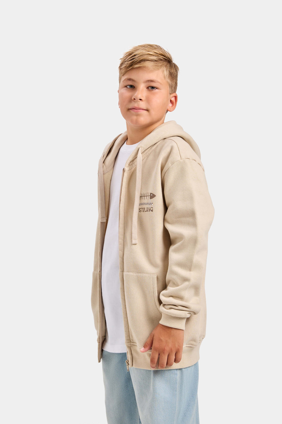 Sudadera Fish Stick - Piedra loading=