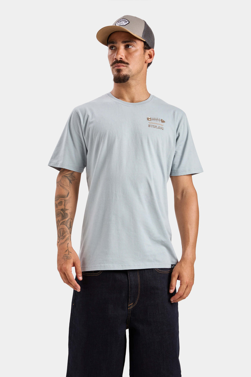 Camiseta Fish Stick - Plomo