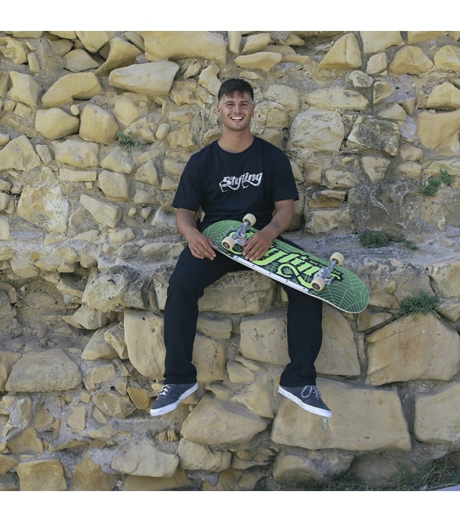 Tabla skate STYLING Spiderweb 8,25" - Verde