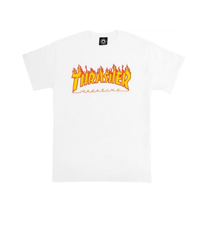 Camiseta THRASHER Flame - Blanco
