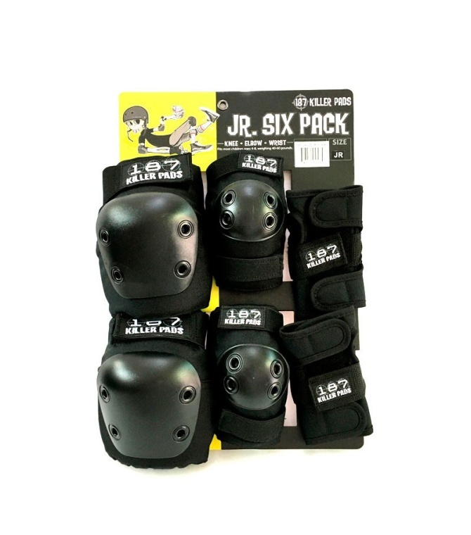 Protecciones 187 Six Pack Junior - Black