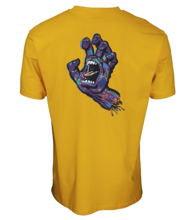Camiseta SANTA CRUZ Tee Growth Hand - Mustard