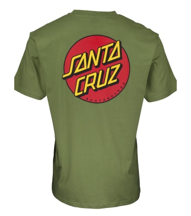 Camiseta SANTA CRUZ Tee Clasic Dot Chest - Dill green