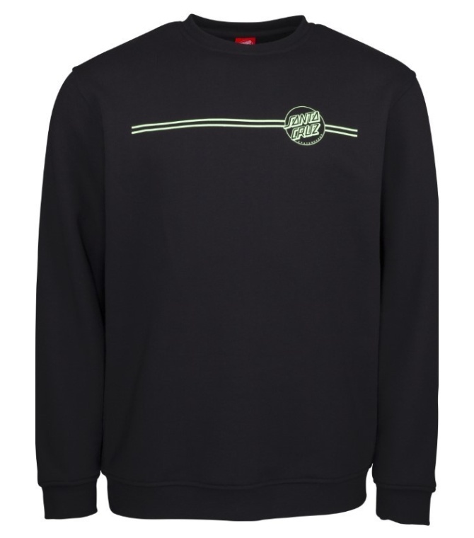 Sudadera SANTA CRUZ Crew Opus Dot Stripe - Black/mint