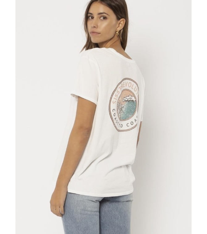 Camiseta SISSTREVOLUTION Coast To Coast S/s - Vintage white