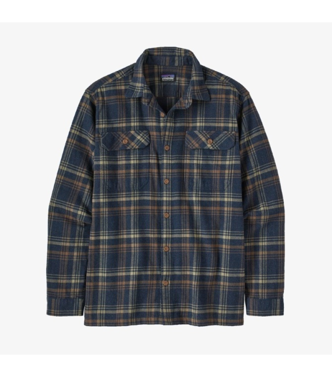 Camisa PATAGONIA M S l/s organic cotton mw fjord flannel  - Drifted: new navy