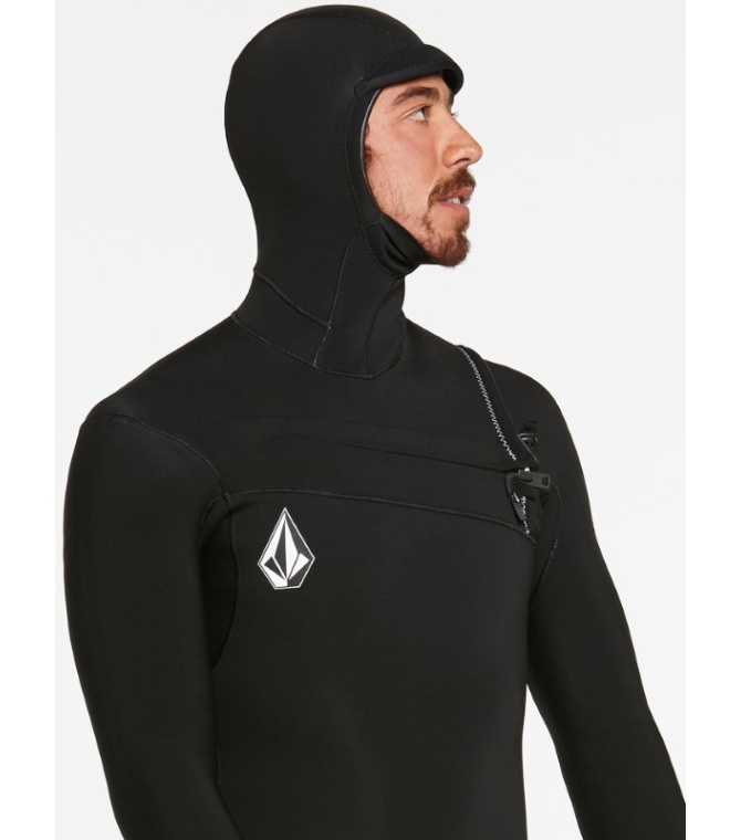 Integral VOLCOM 5/4/3mm Hood Chestzip Fullsuit - Black