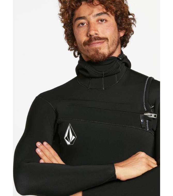 Integral VOLCOM 5/4/3mm Hood Chestzip Fullsuit - Black