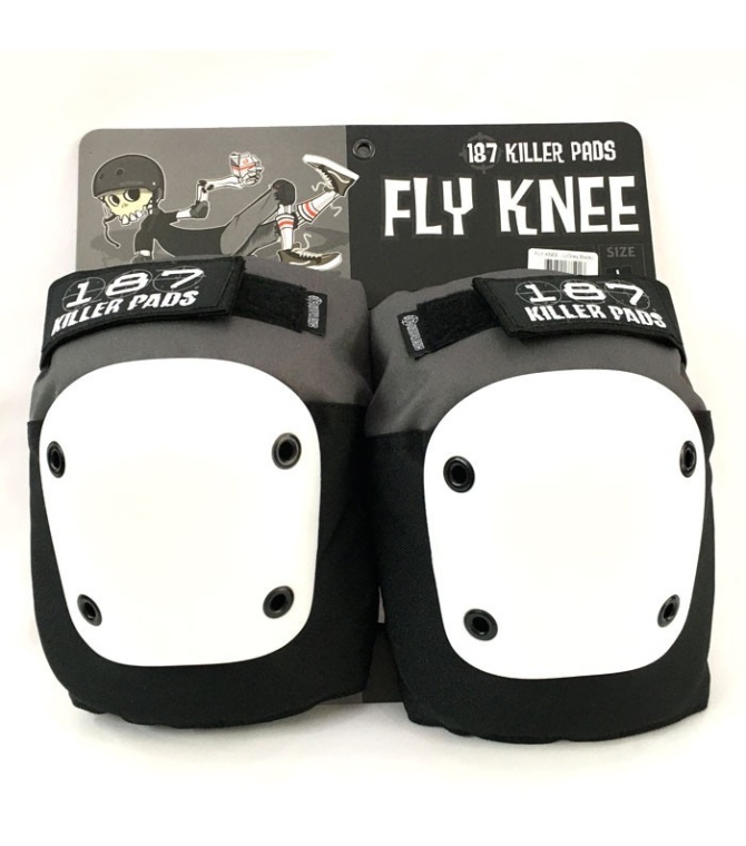 Protecciones 187 Fly Knee - Grey whith white cap
