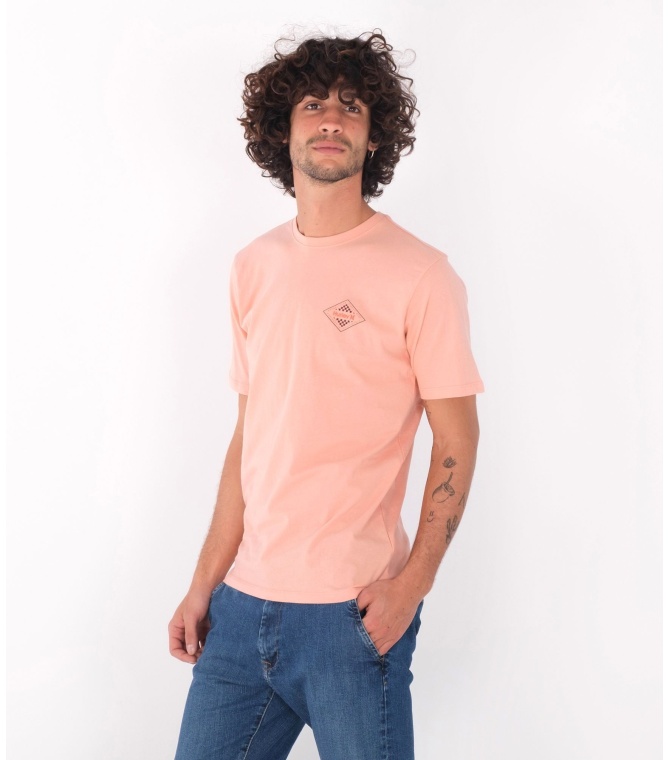 Camiseta HURLEY Evd Wash Diamond Lock Tee Ss - Pink quest