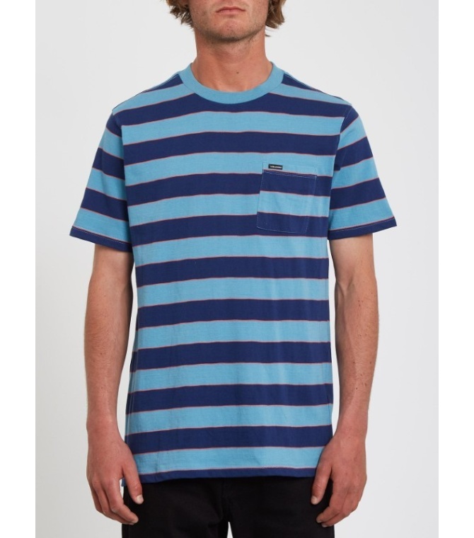 Camiseta VOLCOM Maxer Stripe Crew Ss - Blueprint