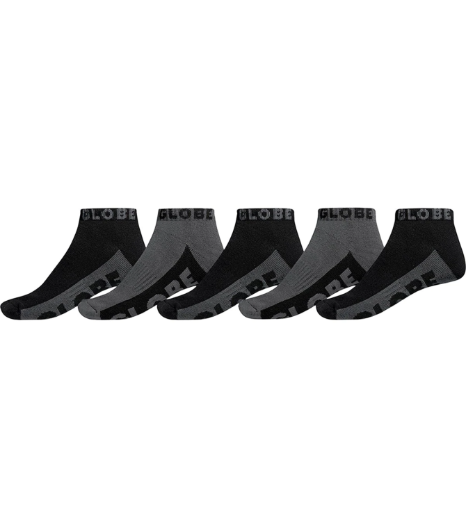 Calcetin GLOBE Black/grey Ankle Sock 5pk - Black/grey