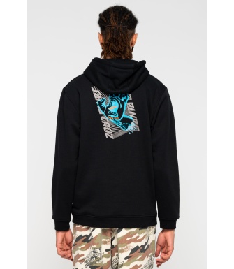 Sudadera SANTA CRUZ Hood Split Strip Hand Black - Black