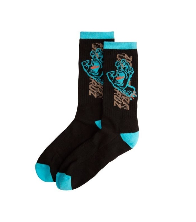 Calcetín SANTA CRUZ Socks Split Strip Hand Black - Black