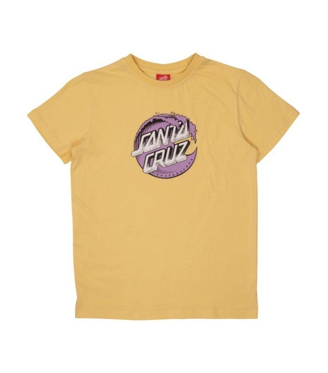 Camiseta SANTA CRUZ Youth Tee Stipple Wave Dot Front Butter - Front butter