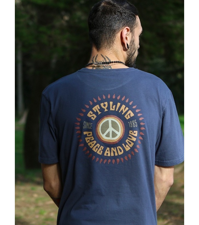 Camiseta STYLING Peace - Navy