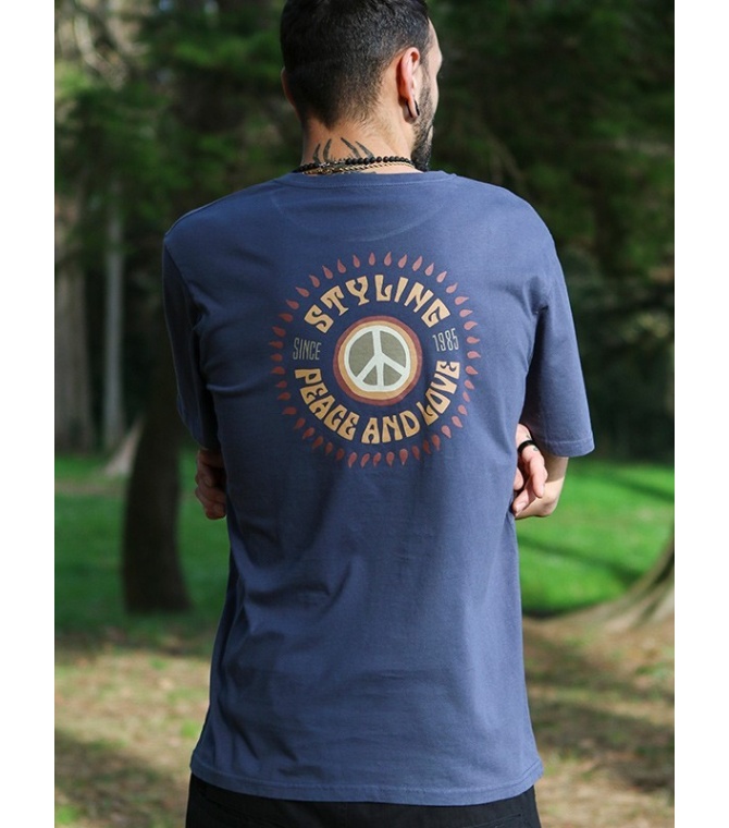 Camiseta STYLING Peace - Navy