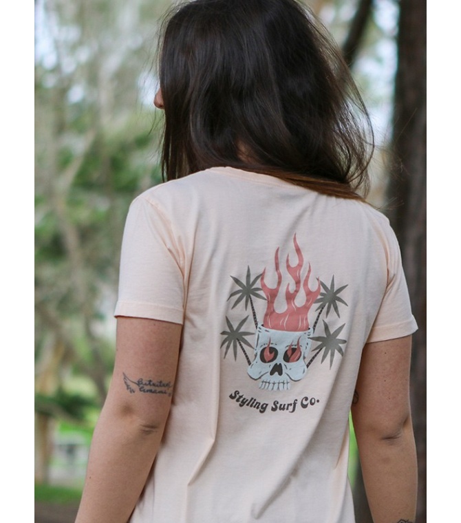 Camiseta STYLING Firehead - Naranja arte