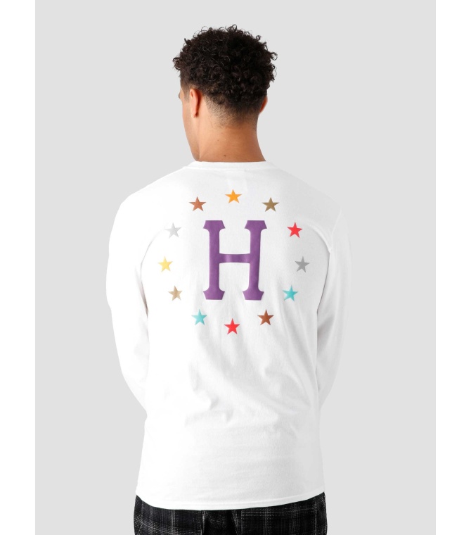 Camiseta HUF Puff Galaxies L/s Tee - White