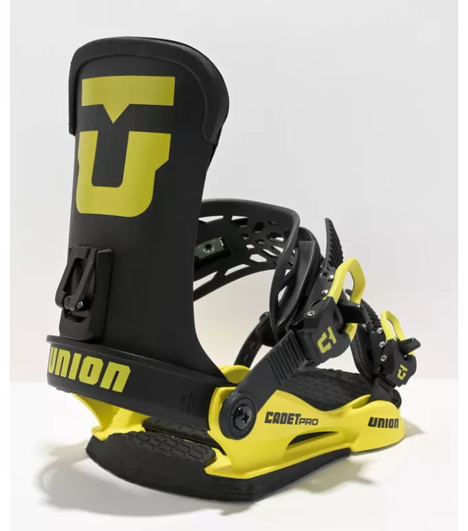 Fijación de snowboard UNION Cadet Pro - Electric yellow