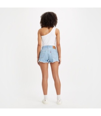 Bermuda LEVIS 501 Original Short Luxor Heat - Light indigo - worn in
