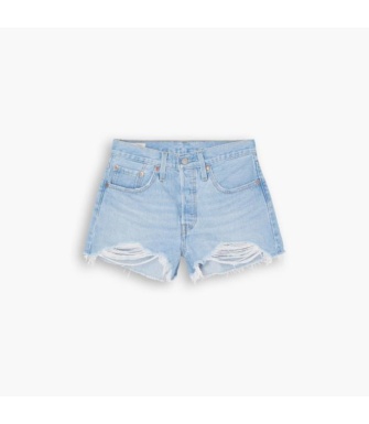 Bermuda LEVIS 501 Original Short Luxor Heat - Light indigo - worn in
