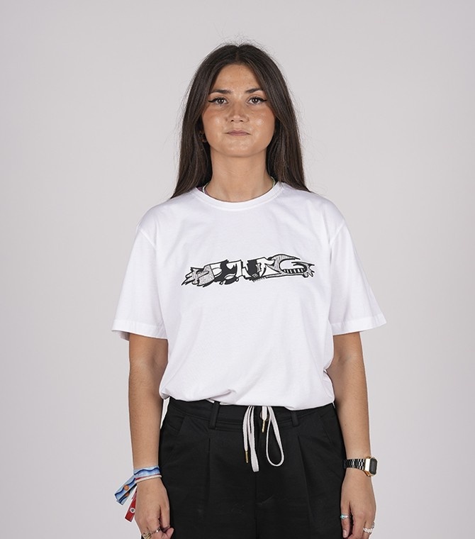 Camiseta STYLING Skatelines - Blanco