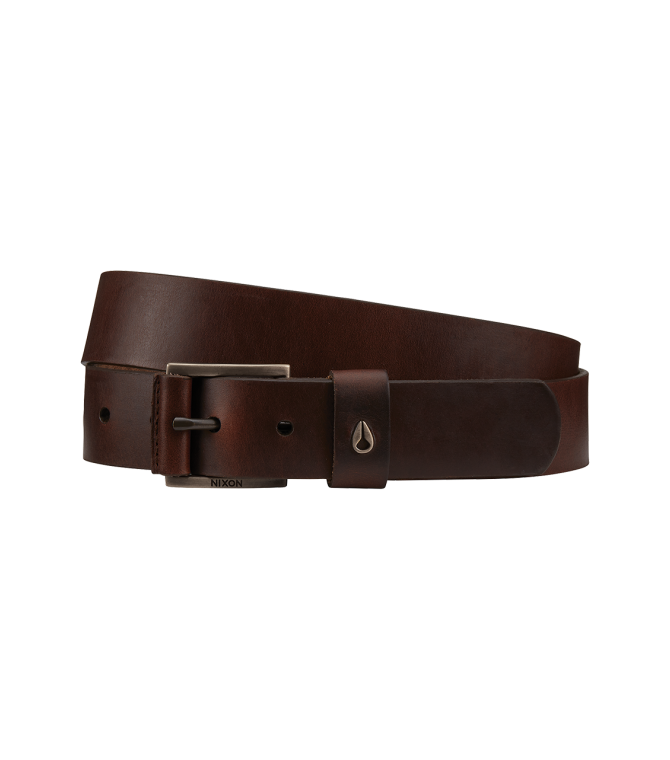 Cinturon NIXON Americana Leather-Dark Brown