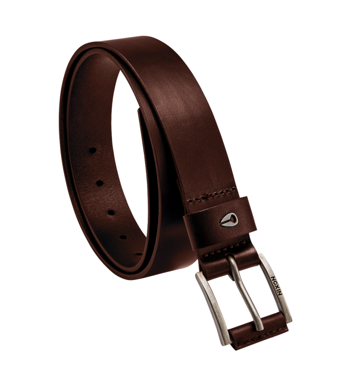 Cinturon NIXON Americana Leather-Dark Brown