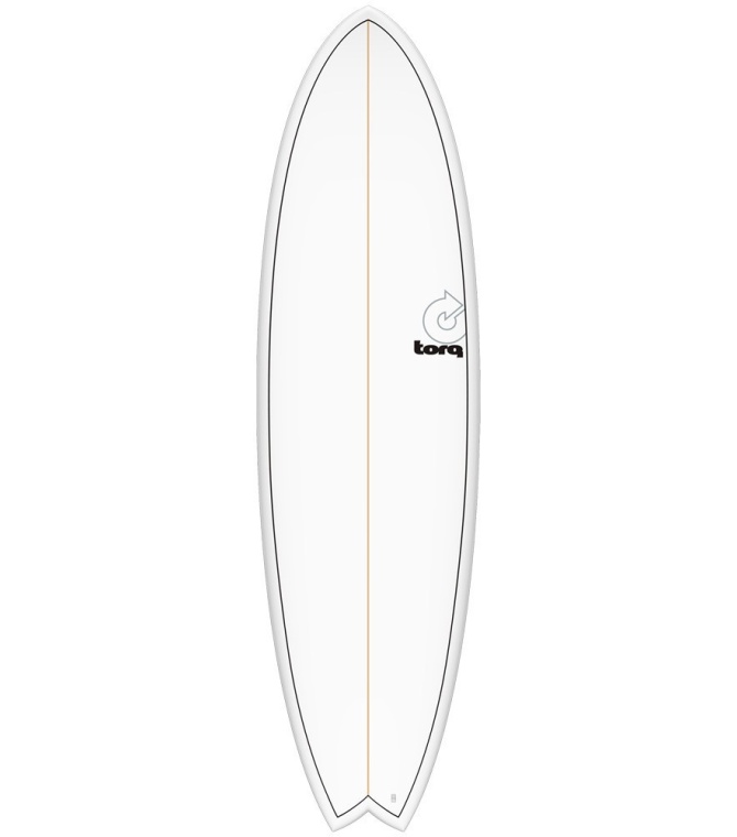 Tabla surf TORQ Fish Tet Pinline  7 2 - White/pinline