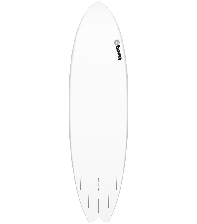 Tabla surf TORQ Fish Tet Pinline  7'2" - White/pinline