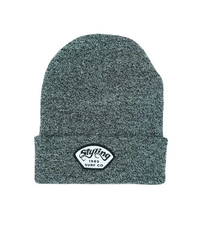 Gorro STYLING Muffin Beanie - Gris claro parche: blanco