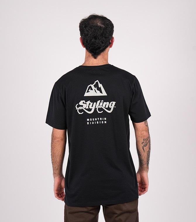 Camiseta STYLING Mountain - Negro