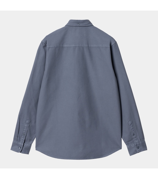 Camisa CARHARTT WIP Bolton Shirt-Hudson Blue Garment Dyed