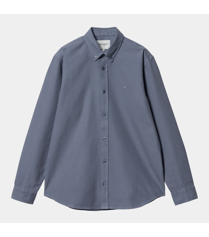 Camisa CARHARTT WIP Bolton Shirt-Hudson Blue Garment Dyed