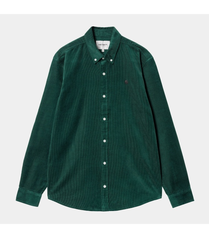 Camisa CARHARTT WIP Madison Fine Cord Shirt-Chervil / Black