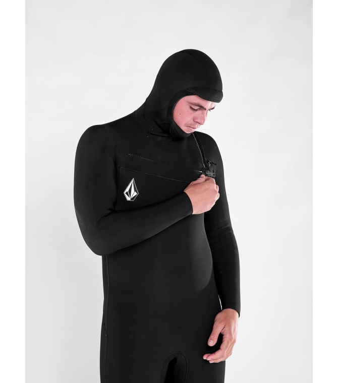 Integral VOLCOM 5/4/3mm Hood Chestzip Fullsuit - Black