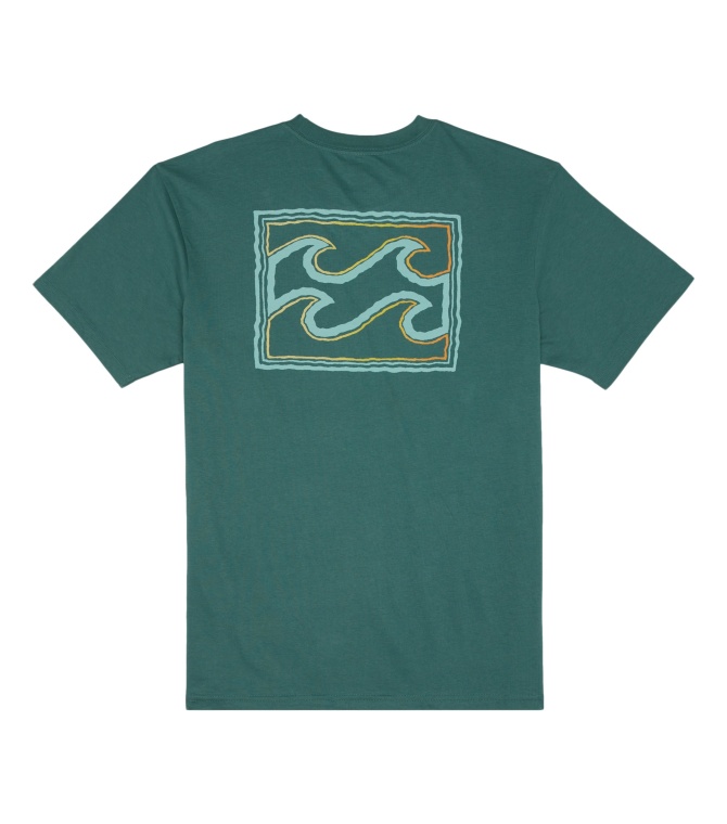Camiseta BILLABONG Crayon Wave  Tees-Blue Spruce - Solid