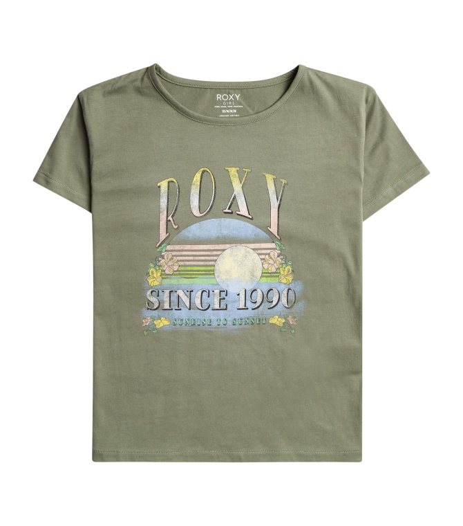 Camiseta ROXY Purple Hearts A-Agave Green - Solid