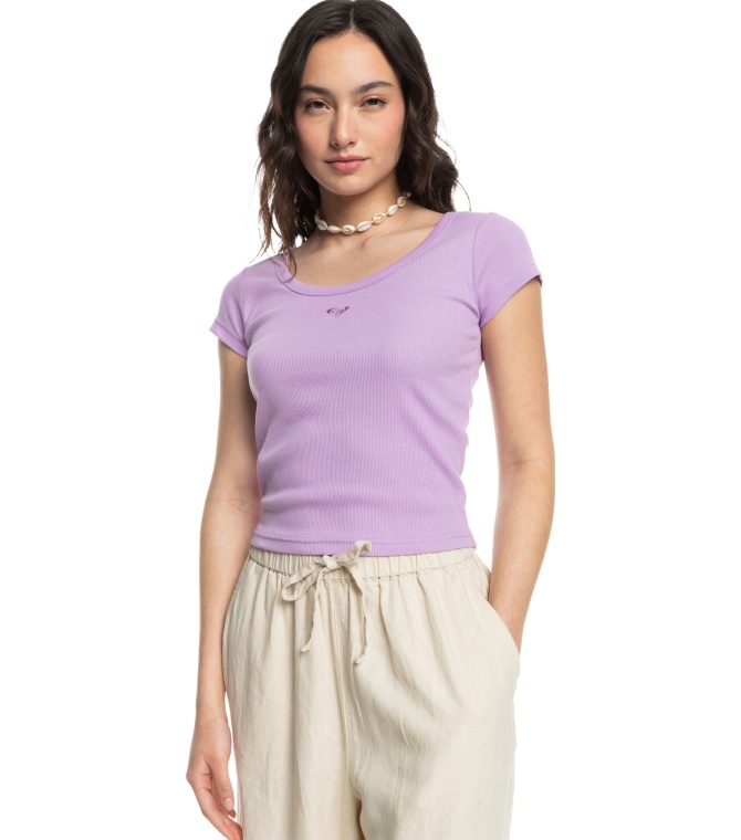 Camiseta ROXY Time For Tee  K-Dusty Lavender - Solid