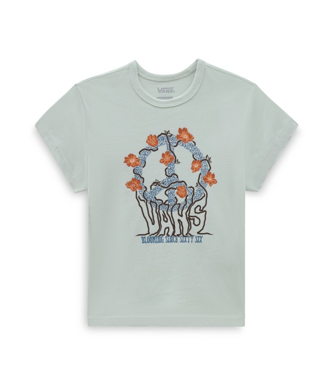 Camiseta VANS Bloom Peace Mini-Pale Aqua