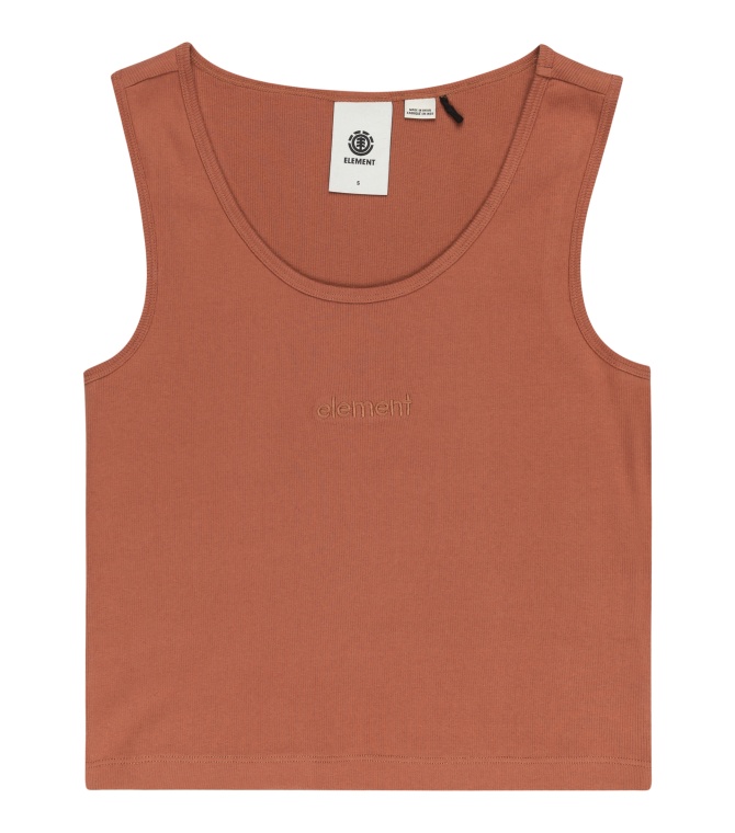Camiseta ELEMENT Yarnhill Crop  -Copper Brown - Solid