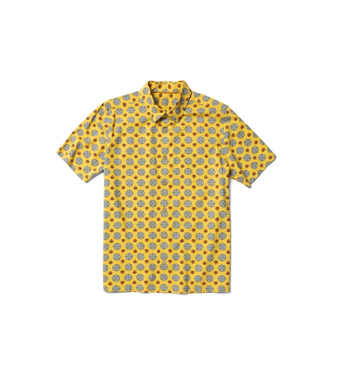 Camisa CAPTAIN FIN Paisley Pusher Shirt - Mineral yellow
