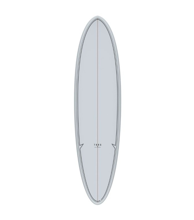 Tabla surf TORQ 7'2" Fun Pinline Rail - Grey/pattern