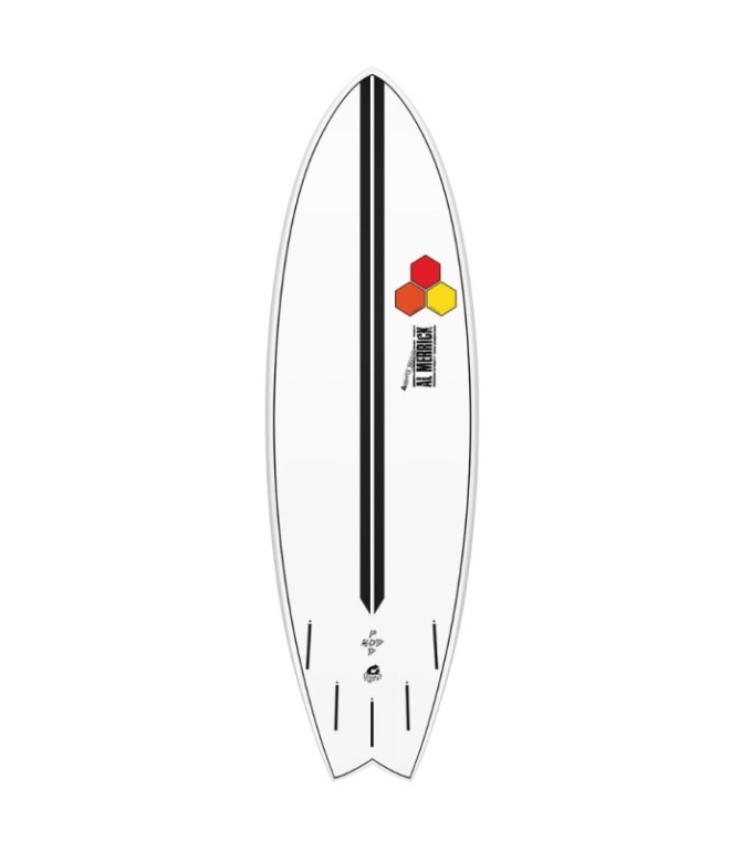 Tabla surf TORQ Pod Mod 6'2" Torq X-lite - White/pinline