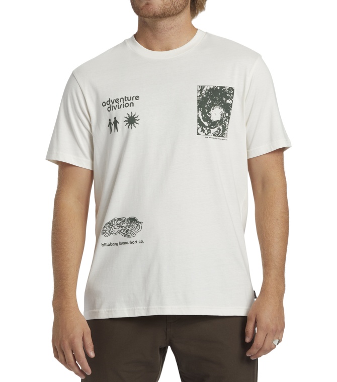 Camiseta Billabong Tidal Research -Off White