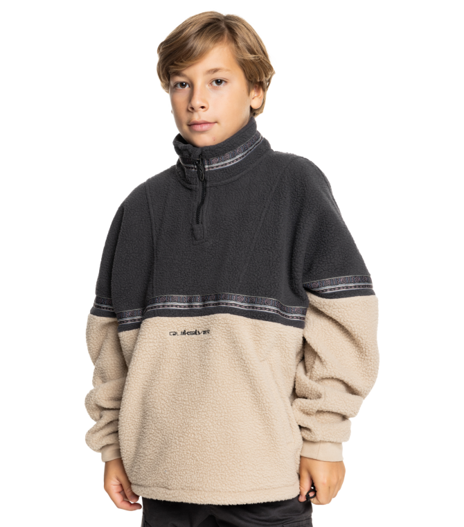 Sudadera Quiksilver Take us block pola -Plaza Taupe - Solid