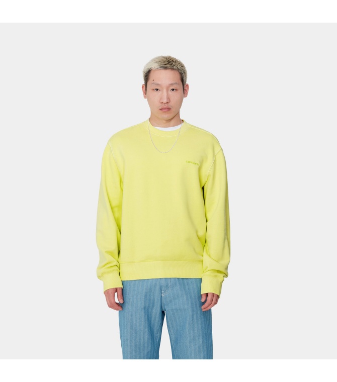 Sudadera Carhartt Wip Duster Script - Lime