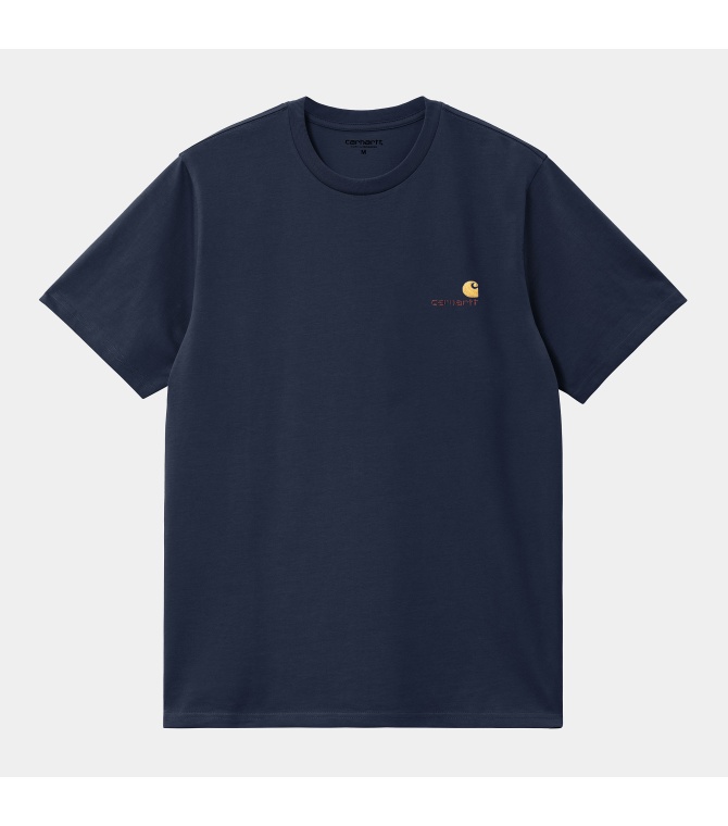 Camiseta Carhartt Wip American Script - Air Force Blue