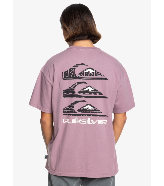 Camiseta Quiksilver Vertical Logos - Grape Shake